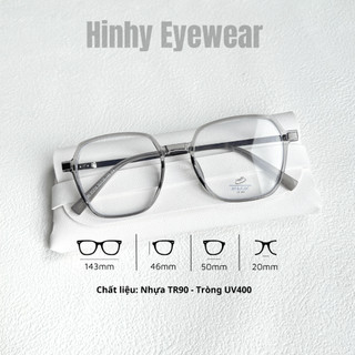  Gọng Kính Cận Nam Nữ Lục Giác Cao Cấp Giả Cận Mảnh Nhẹ Hinhy Eyewear 81219 