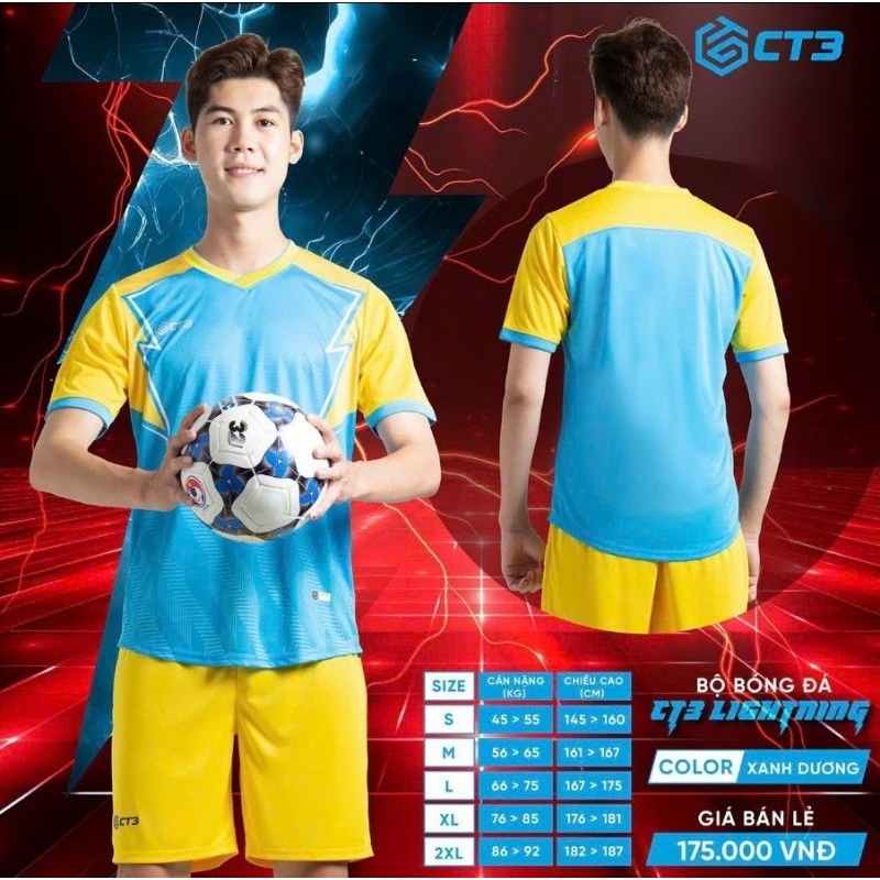 BỘ QUẦN ÁO BÓNG ĐÁ CT3 LIGHTNING