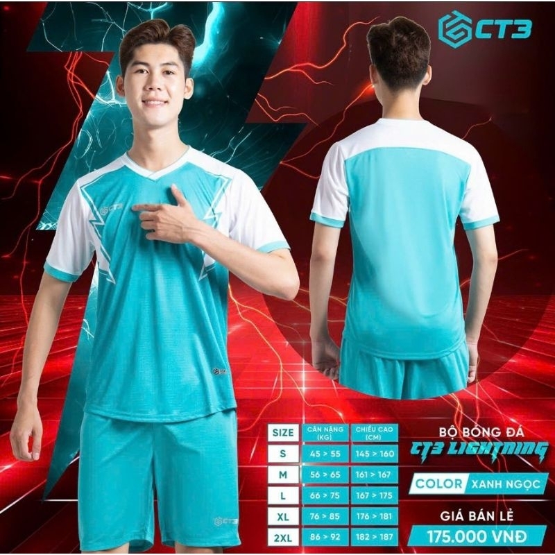 BỘ QUẦN ÁO BÓNG ĐÁ CT3 LIGHTNING
