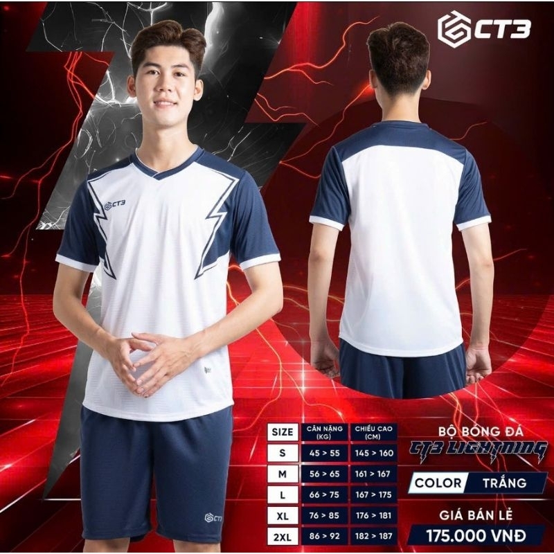 BỘ QUẦN ÁO BÓNG ĐÁ CT3 LIGHTNING