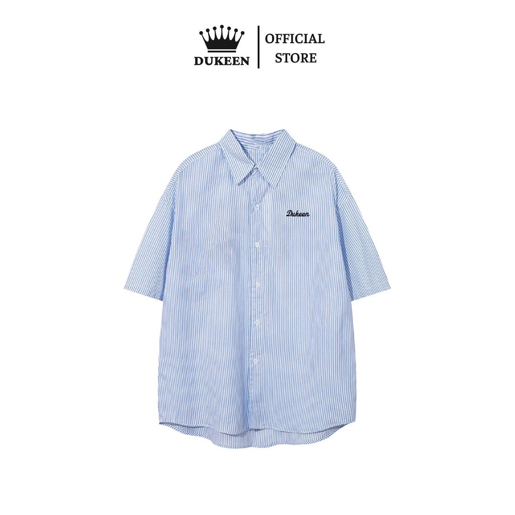Áo Sơ Mi Nam Nữ Unisex Form Rộng Tay Ngắn Hàn Quốc Premium Oxford Stripe SM033