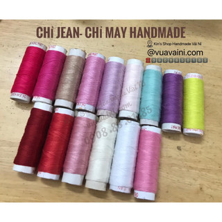 ☘️|link màu mới| chỉ cuộn sợi chỉ to kiểu chỉ jean dùng may thêu đồ handmade, may vải nỉ, len, thêu thùa, phụ liệu may
