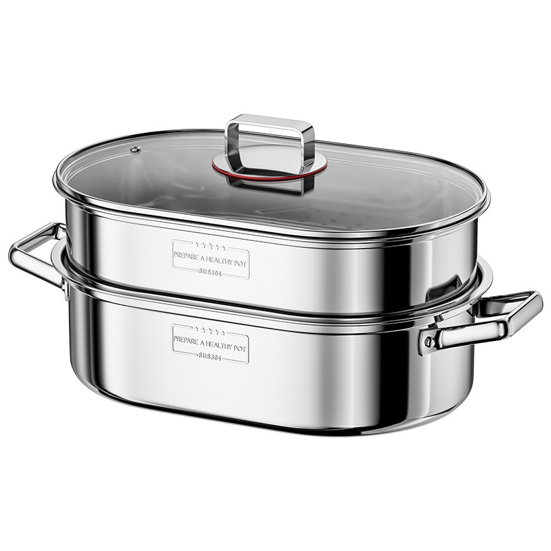 Nồi hấp cá, hấp bánh, hải sản luộc gà inox 304 ZYG1202