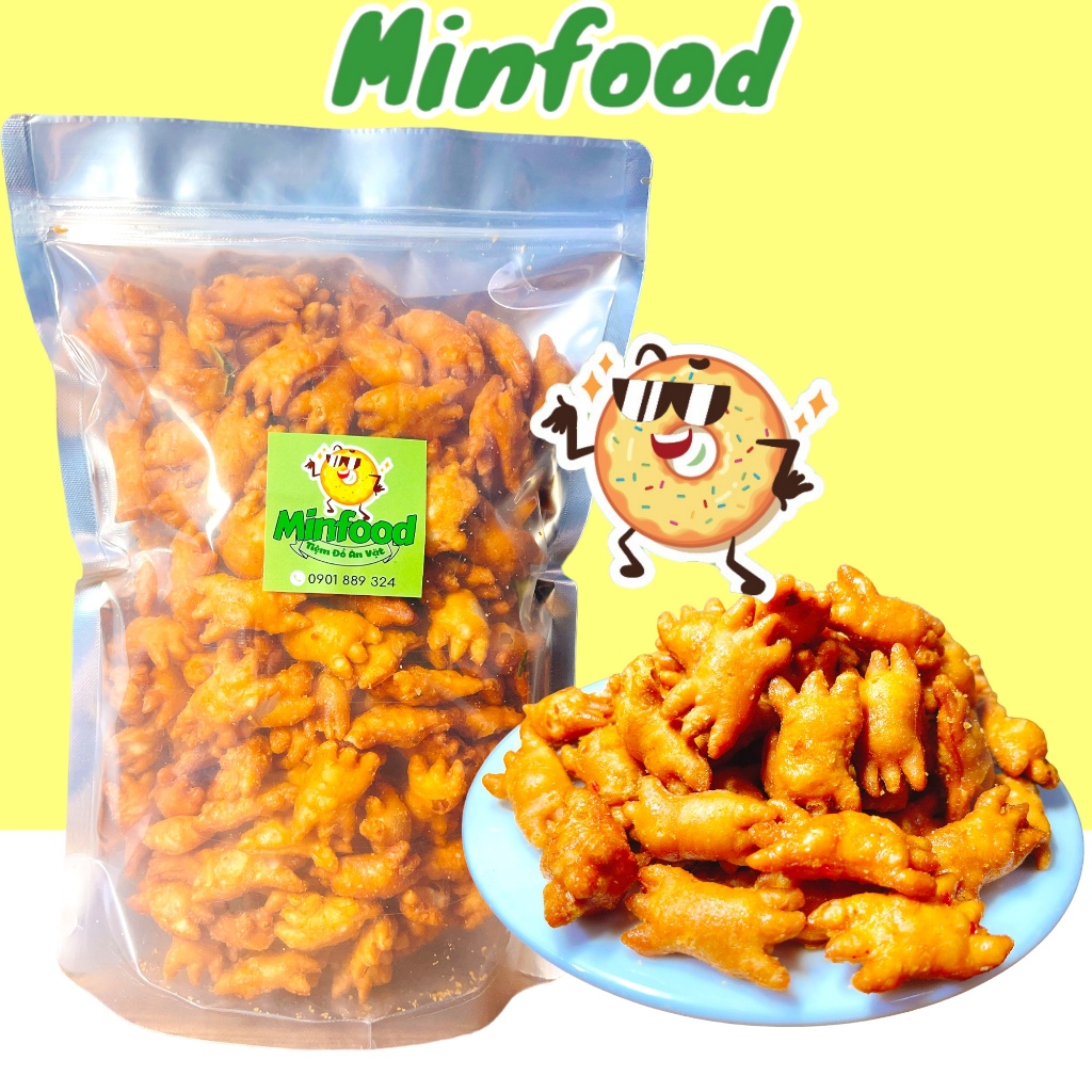 Snack Cua Giòn Cay, Bánh Quẩy Cua Vị Mắm Ớt 500G Minfood  Đồ Ăn Vặt