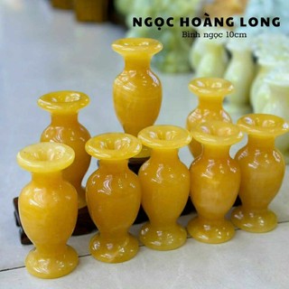 Lục Bình Phong thủy (Tụ Tài Lộc) Đá Ngọc Hoàng Long 12cm hàng chuẩn