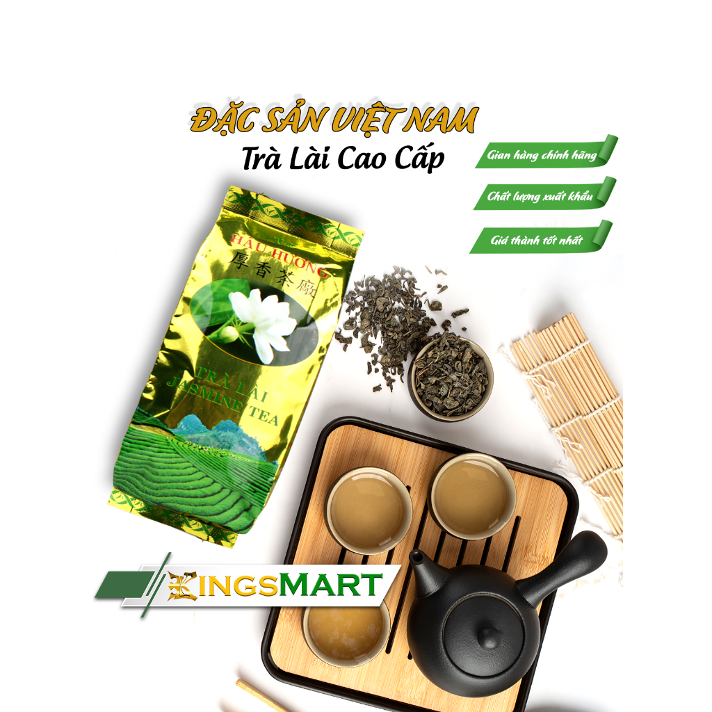 Trà lài cao cấp - Thương hiệu Hậu Hương - Đặc sản Lâm Đồng - 50G/Gói - Kingsmart