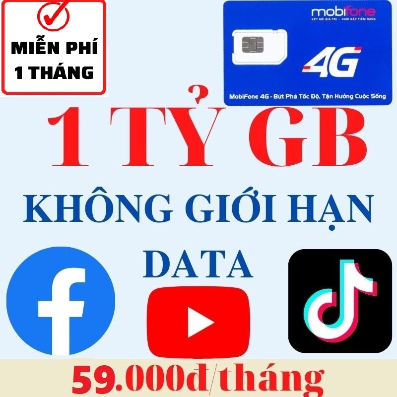 Sim 4G Mobifone SKY59/SKY69A/SKY77/SKY89/SKY69B Miễn Phí Tháng Đầu - 90Gb/Tháng - Gọi Miễn Phí Chỉ Với 59k