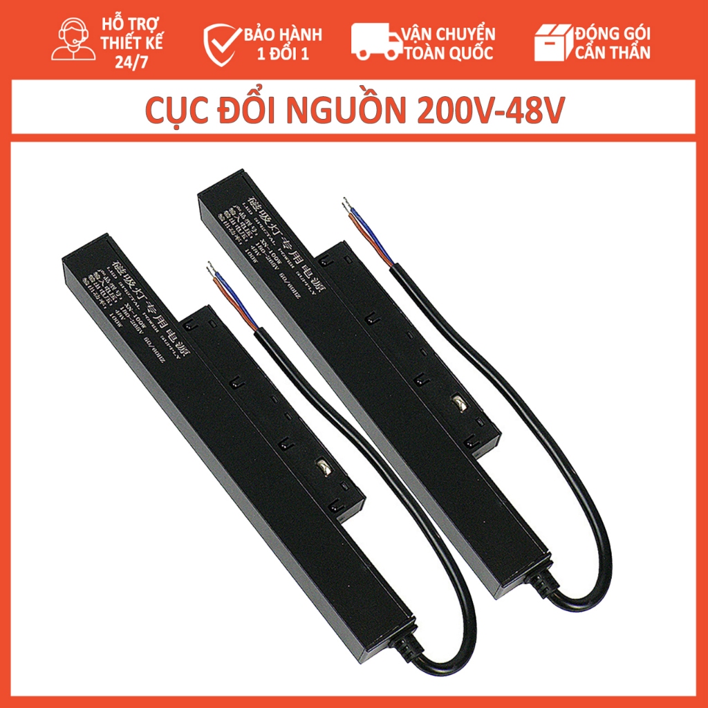Đổi nguồn 220v sang 48v / Bộ đổi nguồn Ac220V/Dc48V Công suất 100w và 200W lắp đèn nam châm loại thường