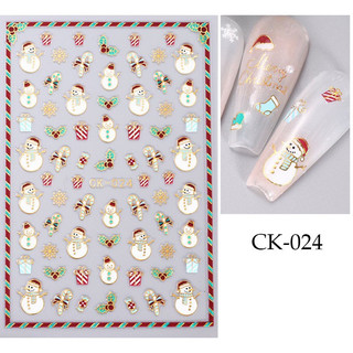 STICKER NOEL🎄Sticker Dán Móng 3D Ánh Kim🎄Mẫu NOEL🎄