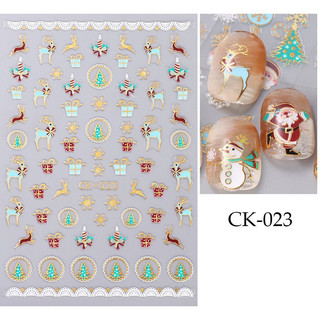 STICKER NOEL🎄Sticker Dán Móng 3D Ánh Kim🎄Mẫu NOEL🎄