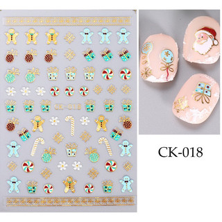 STICKER NOEL🎄Sticker Dán Móng 3D Ánh Kim🎄Mẫu NOEL🎄