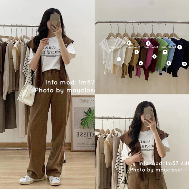 Khăn len mix đồ bảng 10 màu