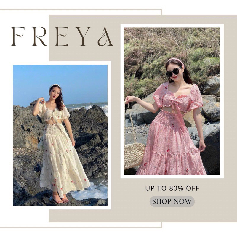 🛍Đầm váy nữ 🛍Đầm maxi tay ngắn nhún ngực mặc được 2 kiểu,váy dáng dài lụa xốp hoa nhí, váy màu trắng,màu hồng đi biển