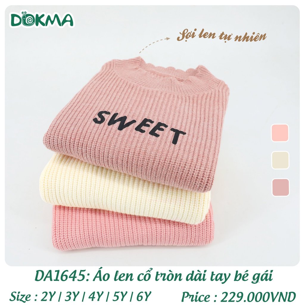 - Áo len cổ tròn dài tay Dokma