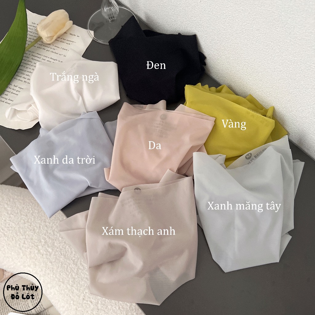 Quần lót Nữ Không viền Tàng hình Không đường may Lụa băng Mông đào Phù thủy đồ lót