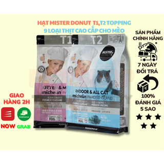 Hạt thức ăn cho mèo Mister Donut T1 và T2 1.8kg - Thức ăn cao cấp cho mèo - Panbea Petshop