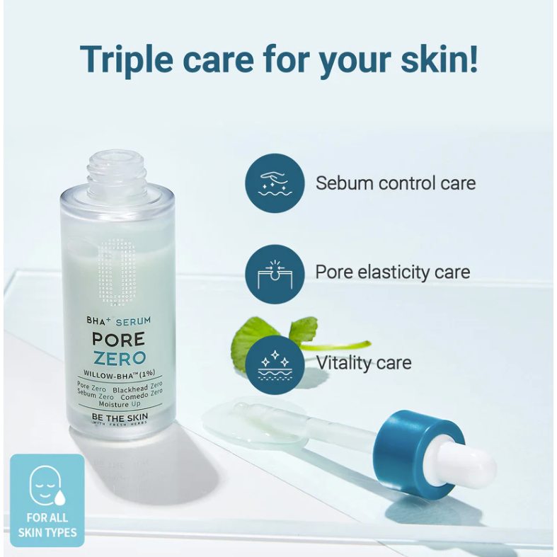 Serum giảm dầu mụn BE THE SKIN BHA+ PORE ZERO