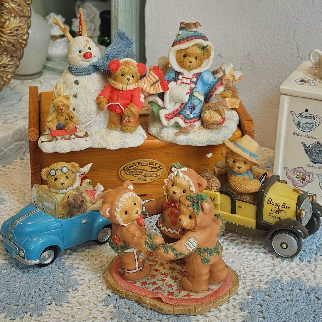 Tượng gấu Teddy Vintage xinh xắn 🐻🧸