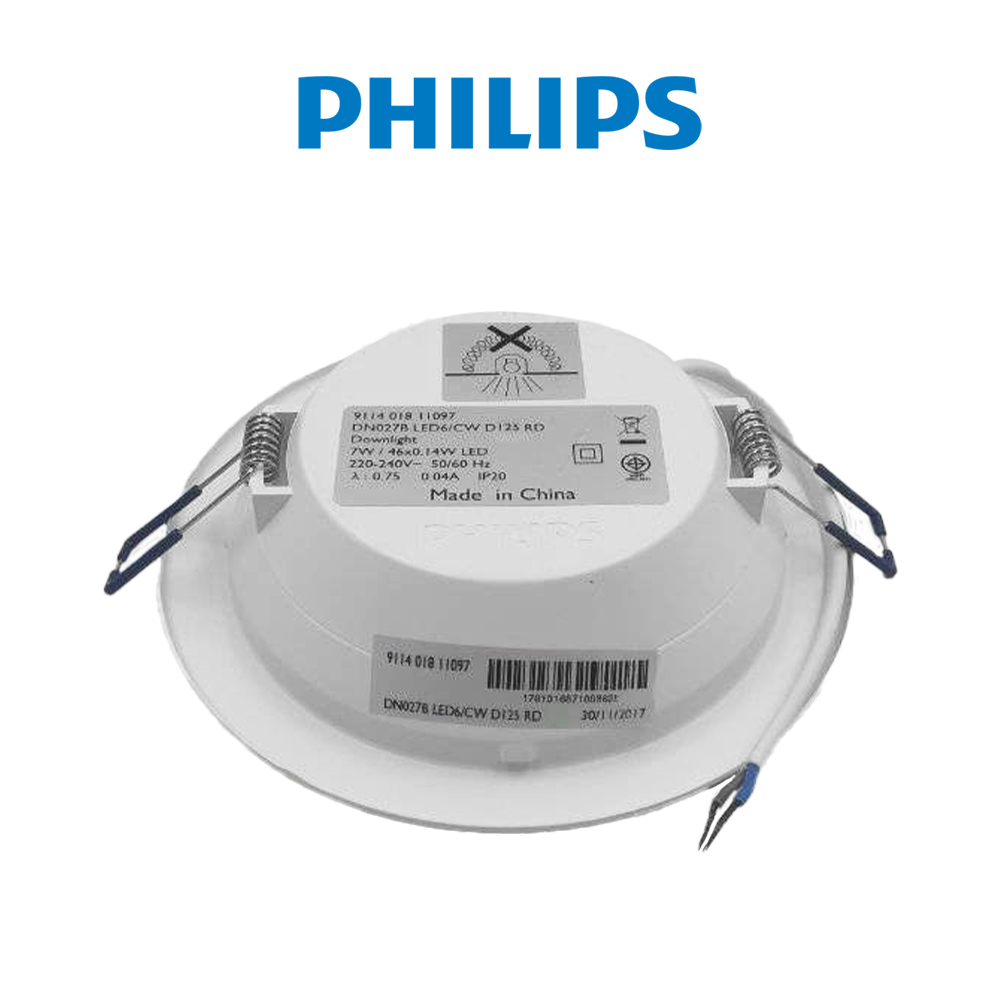 Bộ đèn âm trần (Downlight) Philips DN027B LED6/CW D125 RD