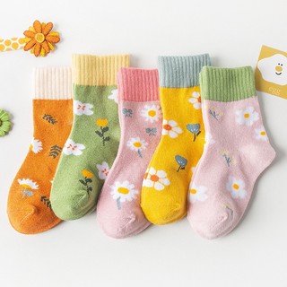 Vớ tất trẻ em sét 5 đôi tất cho bé trai vớ mùa đông bé gái từ 1 tuổi đến 12 tuổi