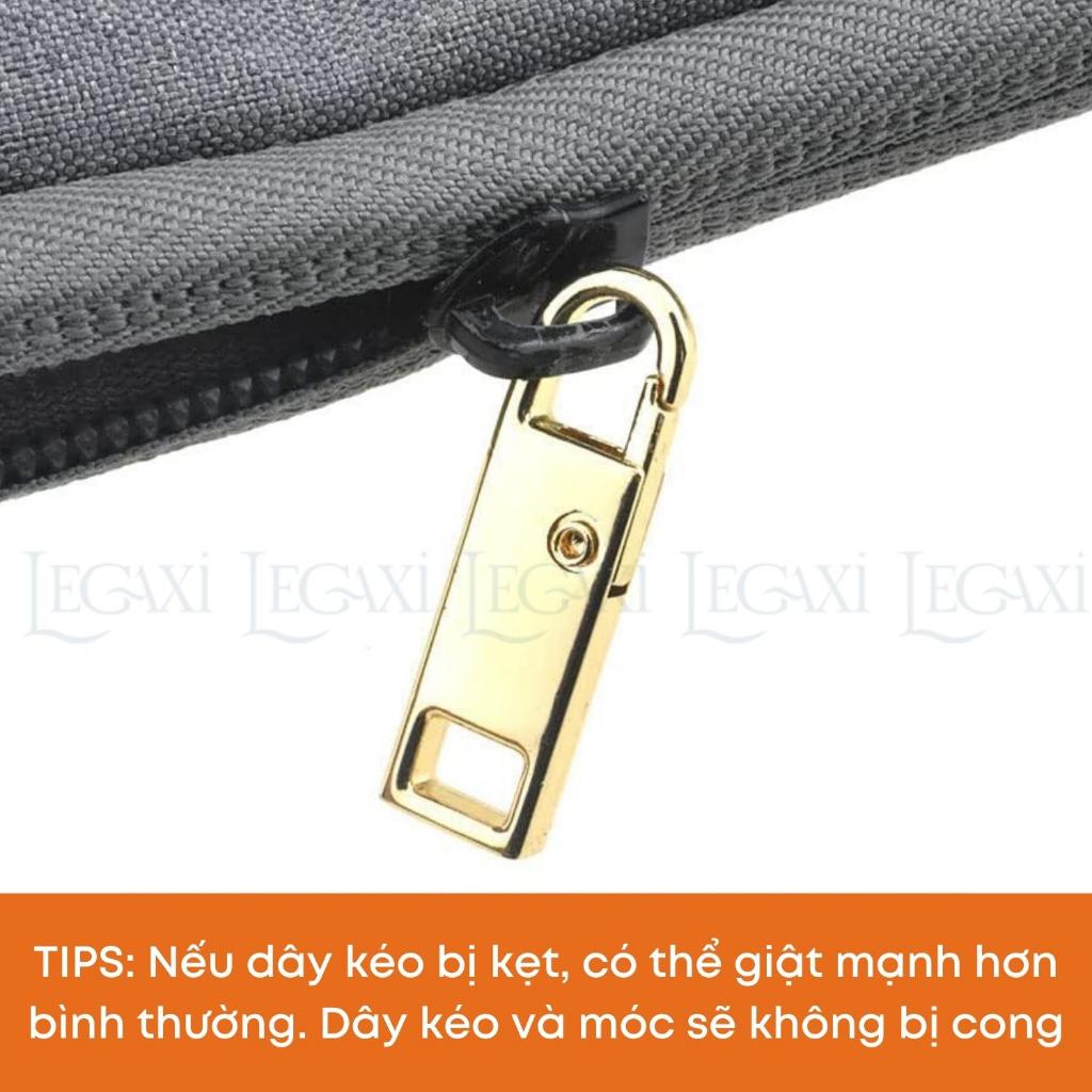 Móc khóa zip kéo Đầu dây khóa kéo kim loại đồng đen thay thế cho balo túi xách vali áo khoác quần Legaxi