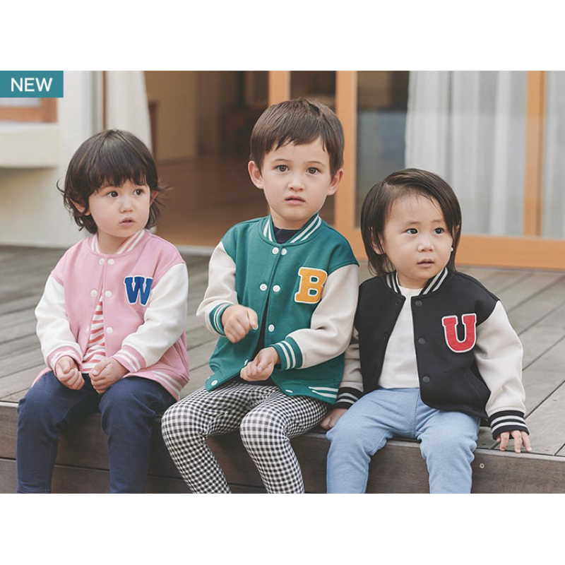 Áo Bomber Bé Trai & Bé Gái Thêu Chữ Uni