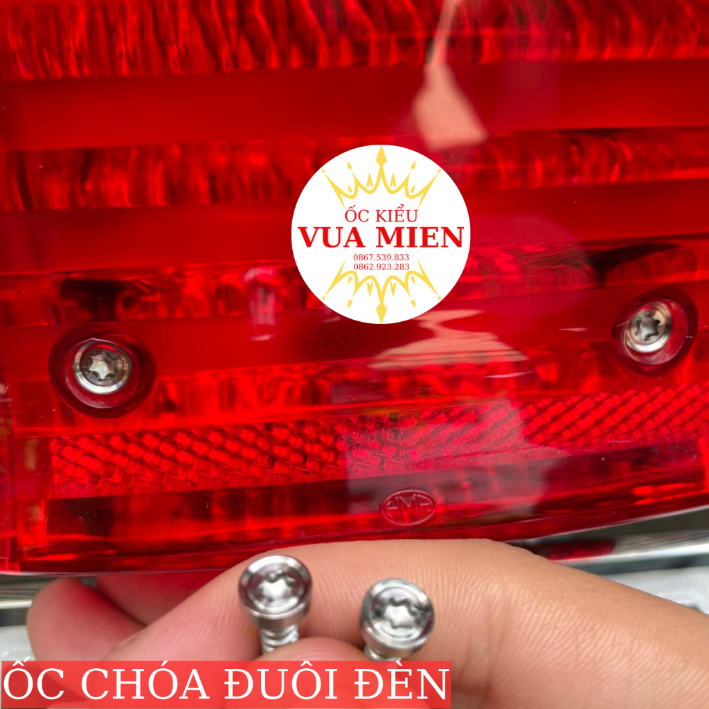 Ốc chóa đuôi đèn sau inox304  dành cho các dòng xe
