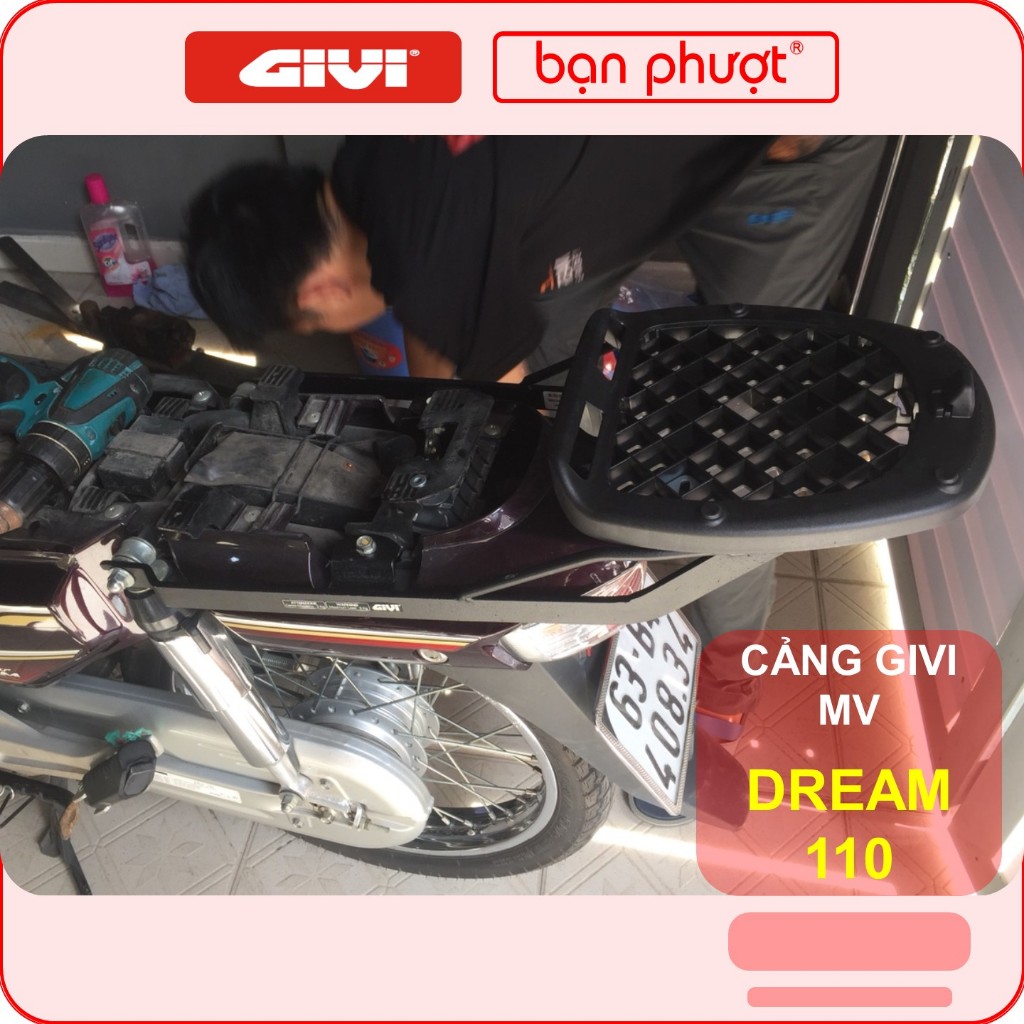 Cảng Givi Super Dream 110, Dream FI - Baga Givi Sau Xe Dream 110, Dream FI - Bạn Phượt