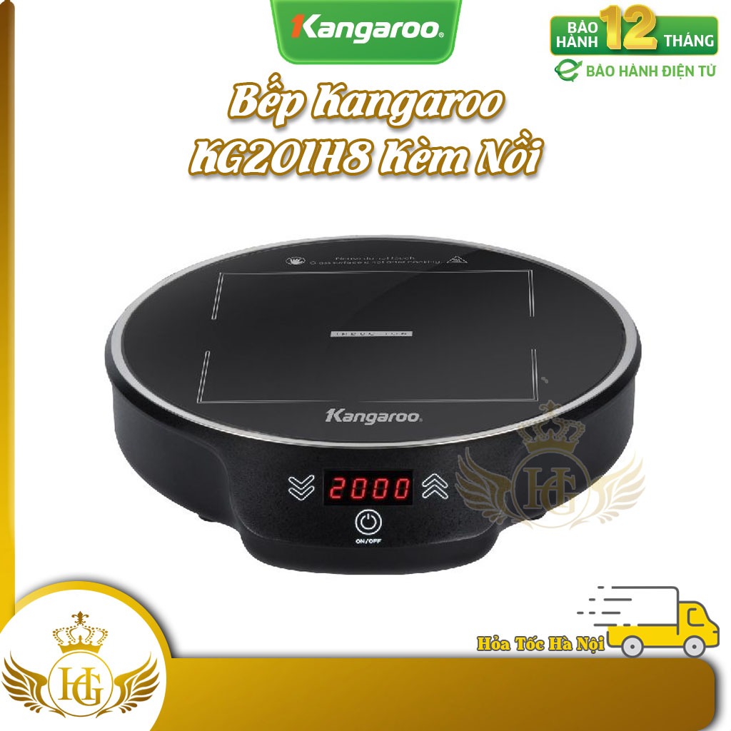 Bếp Kangaroo KG20IH8 Kèm Nồi | Bếp Điện Từ Đơn Kangaroo Nấu Đa Năng - Thiết kế Mới Nhất