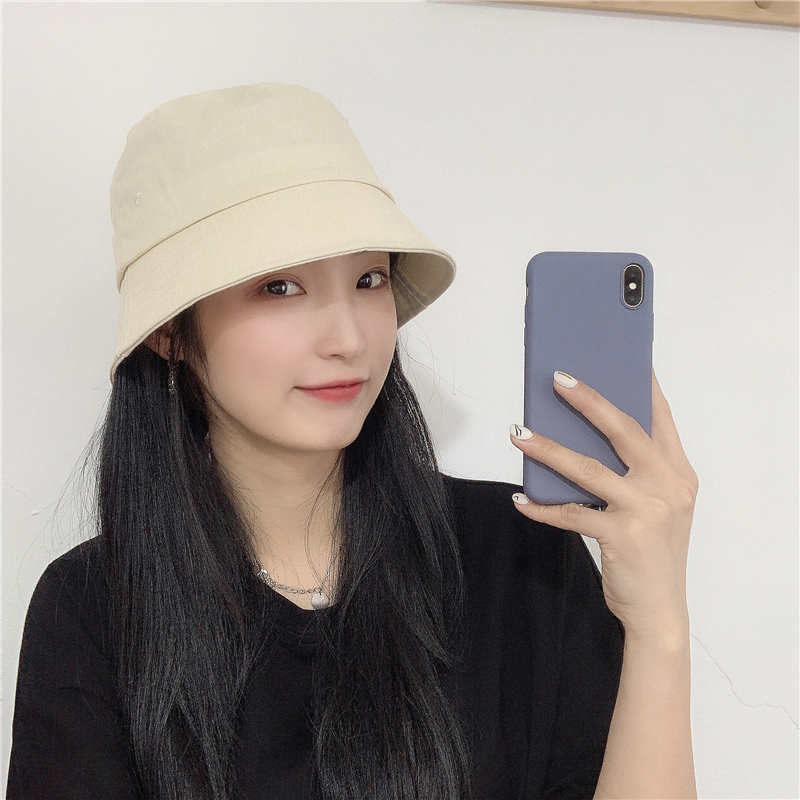 Mũ bucket nam nữ vành cụp trơn phong cách ulzzang unisex
