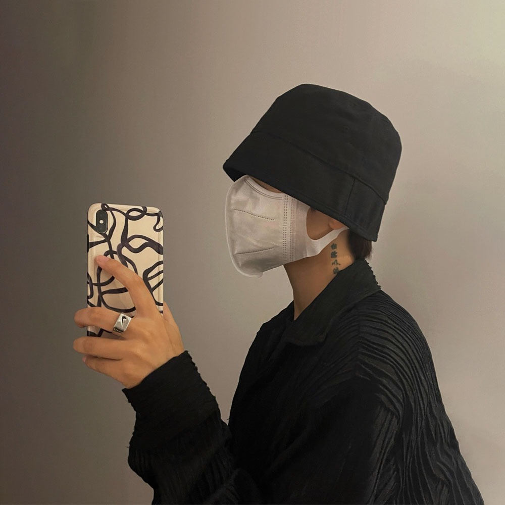 Mũ bucket nam nữ vành cụp trơn phong cách ulzzang unisex