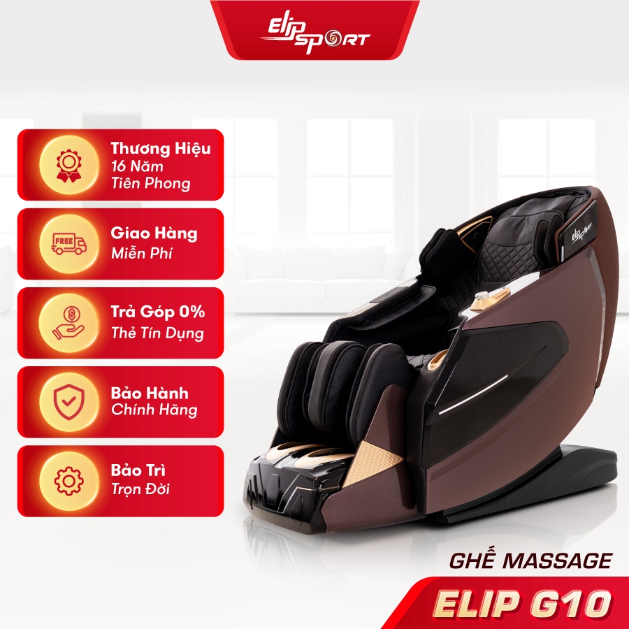 Ghế Massage ELIP G10 - Công nghệ 5D, BodyScan dò tìm huyệt đạo, Điều khiển giọng nói, Massage chân 360 độ