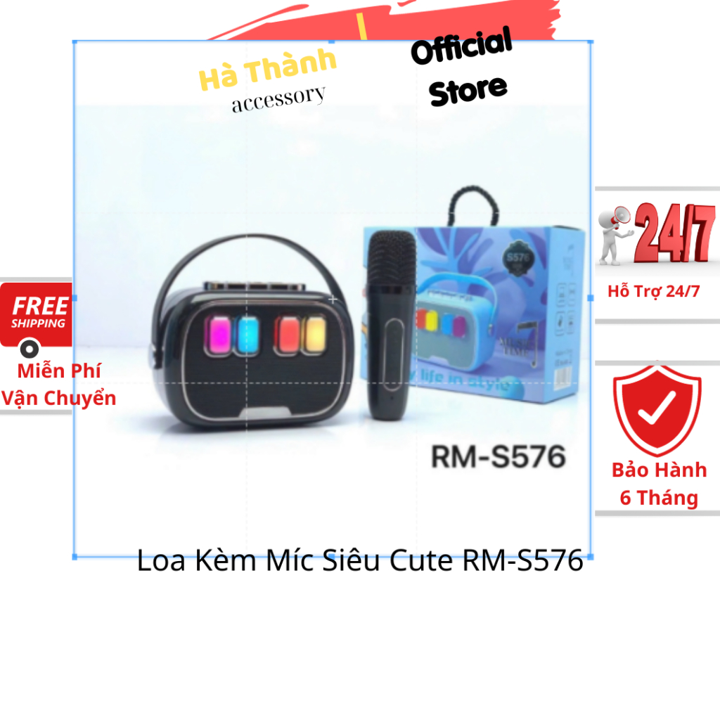 Loa kèm míc siêu cute RM-S576 cực xịn kèm mic hát , bass hay , loa to - CASE PHONE.HN