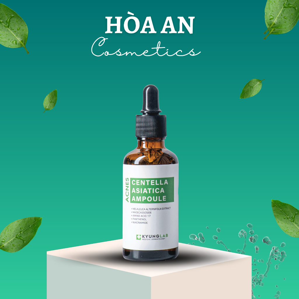 Tinh chất serum ngăn ngừa mụn Kyung Lab Acnes Centella Asiatica Ampoule, giảm sưng viêm, mụn ,kiềm dầu 50ml