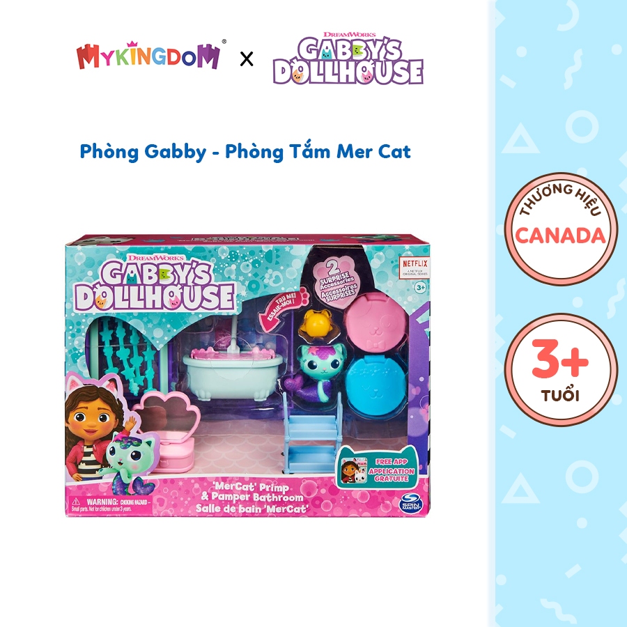 Đồ Chơi Phòng Gabby - Phòng Tắm Mer Cat Gabby Dollhouse 6062036 GABBY DOLLHOUSE 6062036