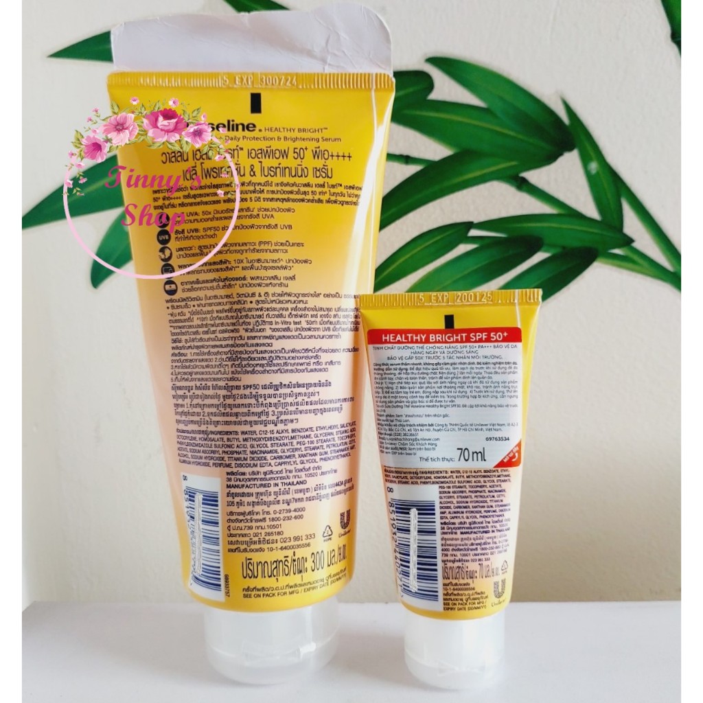 Dưỡng Thể Body Chống Nắng & Dưỡng Sáng Da Toàn Thân Vaseline Healthy Bright 300ml