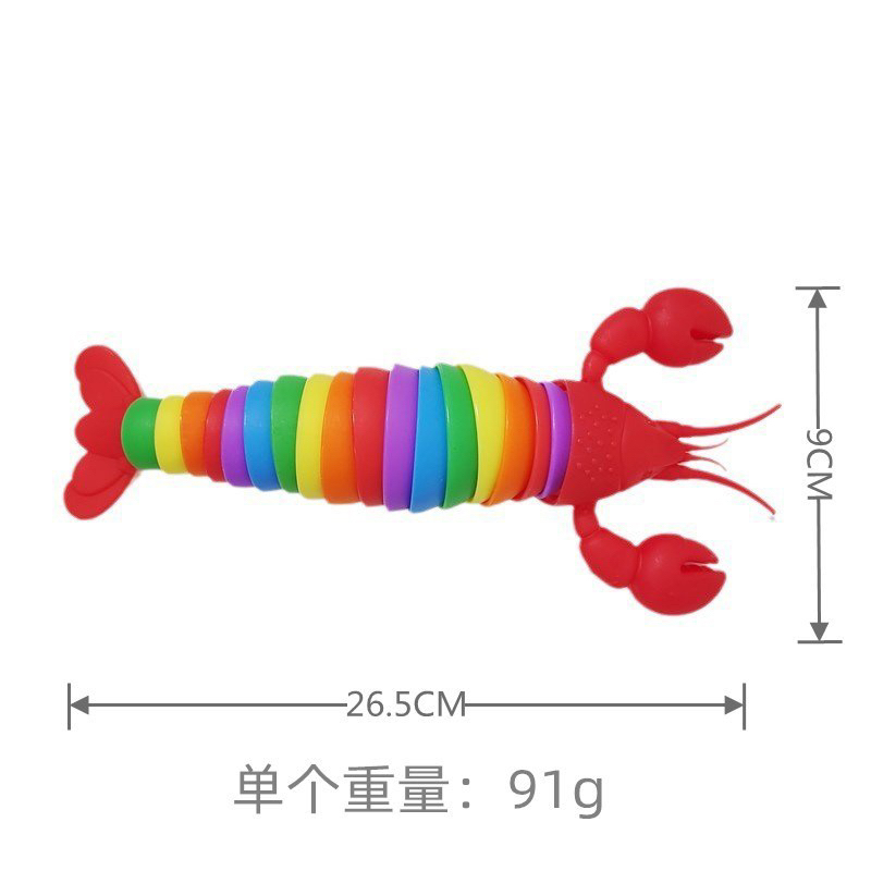 Đồ chơi tôm hùm, sâu phát sáng size to nhiều màu sắc cho bé