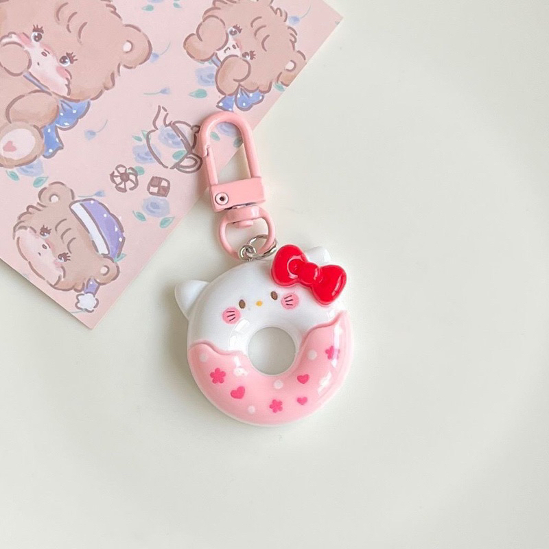 Móc Khóa Hình Bánh donut sanrio Bằng Nhựa PVC Cao cấp
