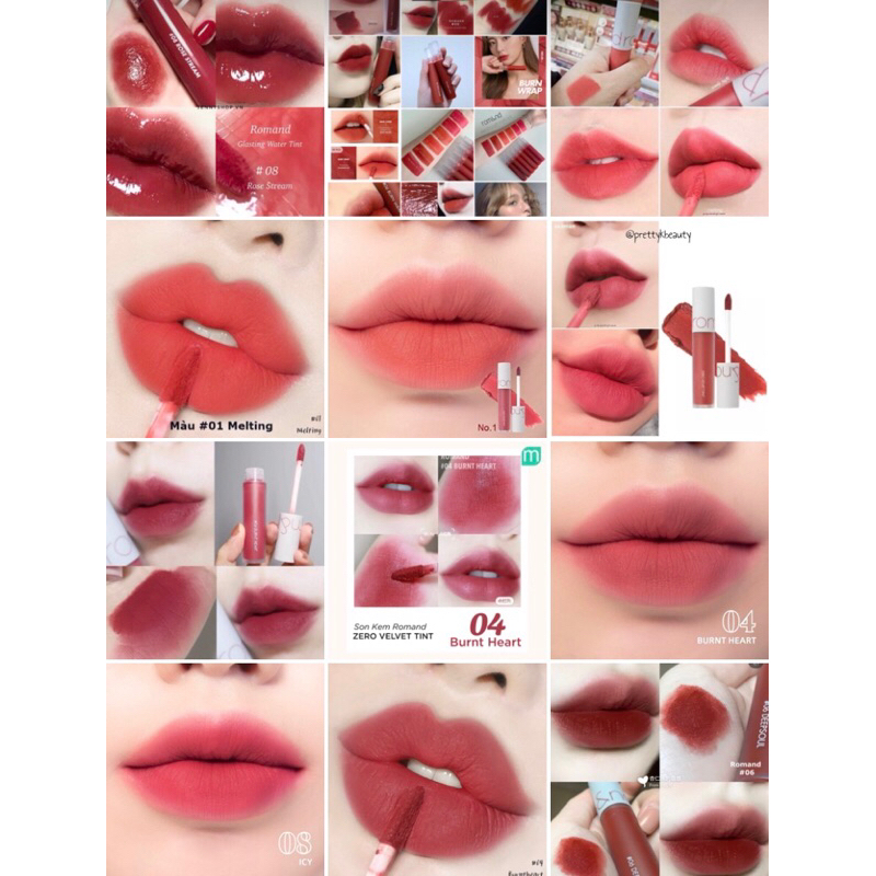 Son Tint Bóng Romand nhiều màu - Đọc kỹ mô tả