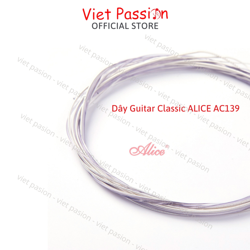 Dây đàn guitar classic Alice AC139 dây nilon cho đàn guitar cổ điển Chính Hãng Viet Passion