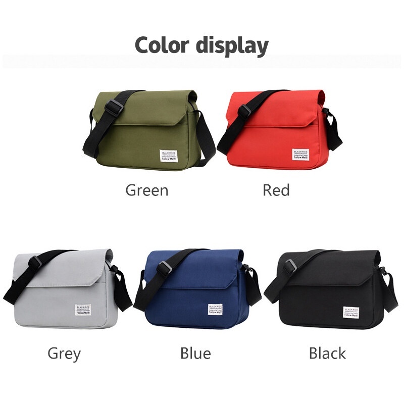 Túi đeo chéo nam Black Rice vải dù nhiều ngăn phong cách trẻ trung dễ phối đồ T02