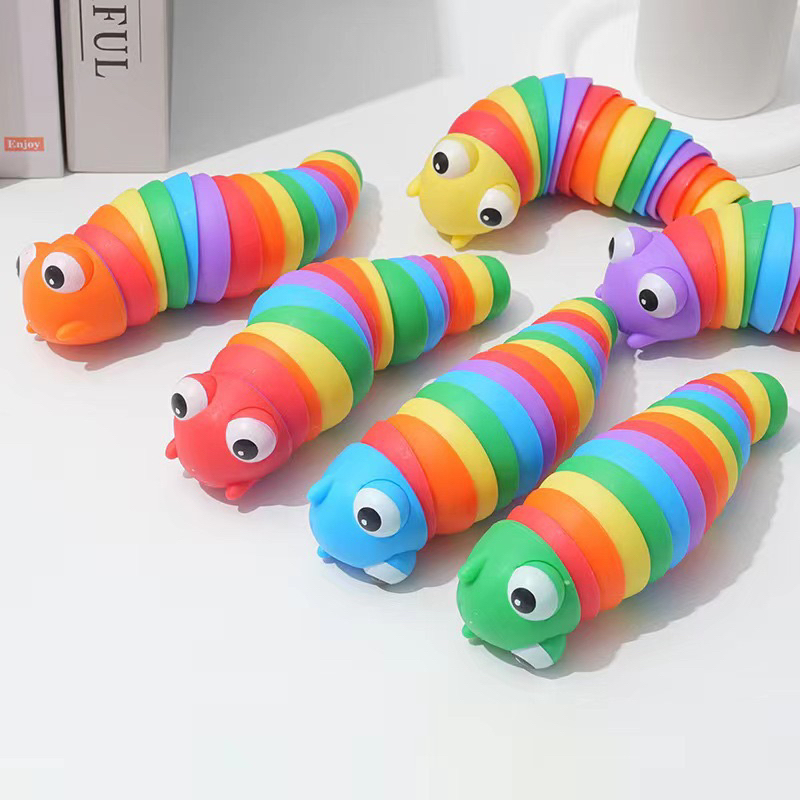 Đồ chơi tôm hùm, sâu phát sáng size to nhiều màu sắc cho bé