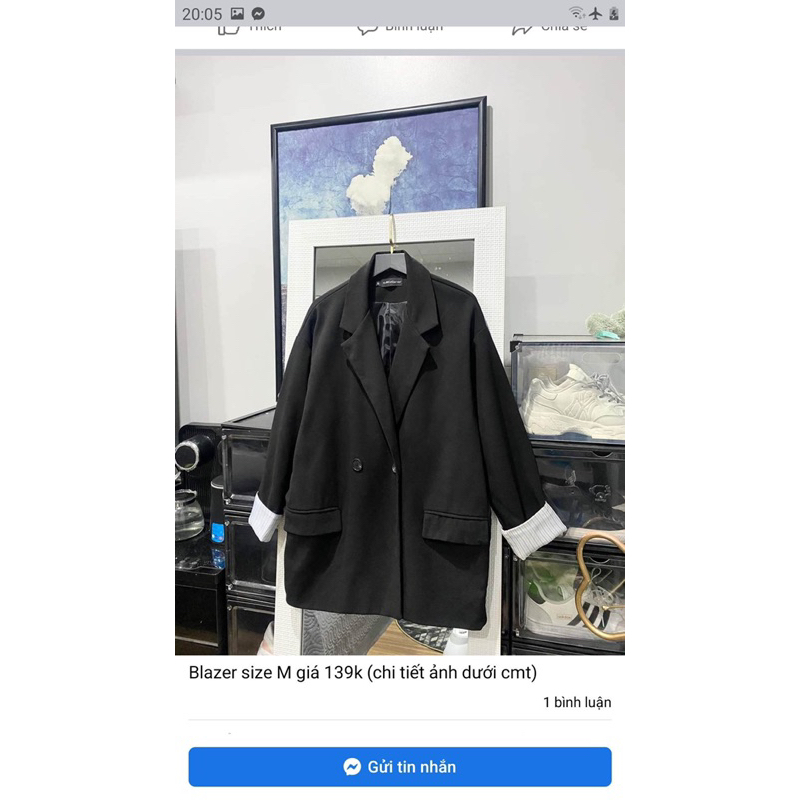 Blazer đen sale 39K