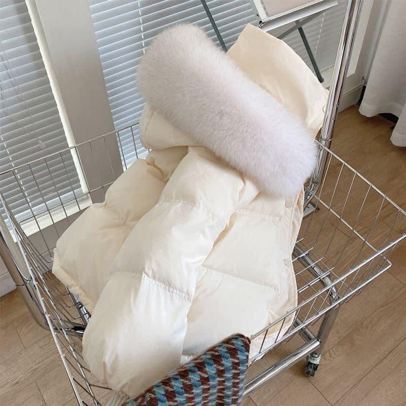 Áo phao nữ đại hàn mũ lông mẫu mới 2023