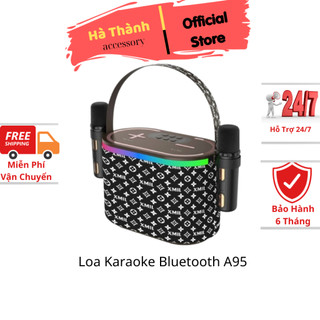 Loa Karaoke Bluetooth A95 Kèm 2 Micro Không Dây, Âm Thanh Siêu Hay, Thiết Kế Sang Trọng Nhỏ Gọn Tiện Lợi - CASE PHONE.HN