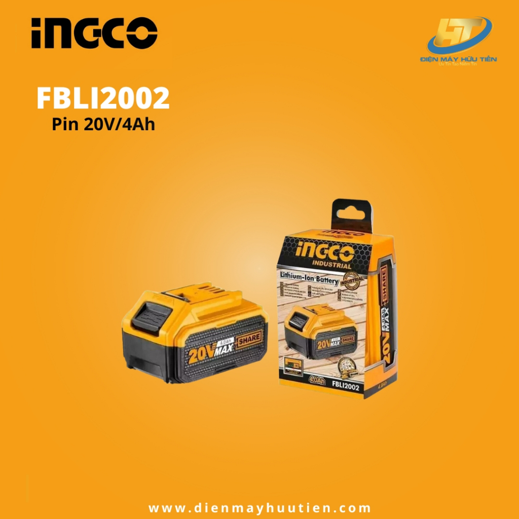 Pin Lithium 20V/4.Ah INGCO FBLI2002