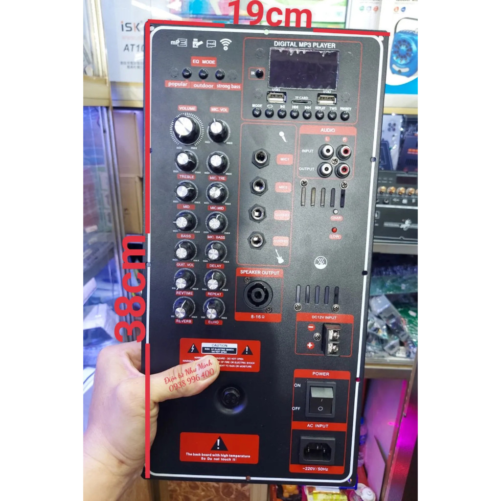 Mạch Loa kéo đứng công suất lớn B320 Cặp Mic ugx cao cấp,Mạch đứng dùng cho thùng bass 40 hoặc 50