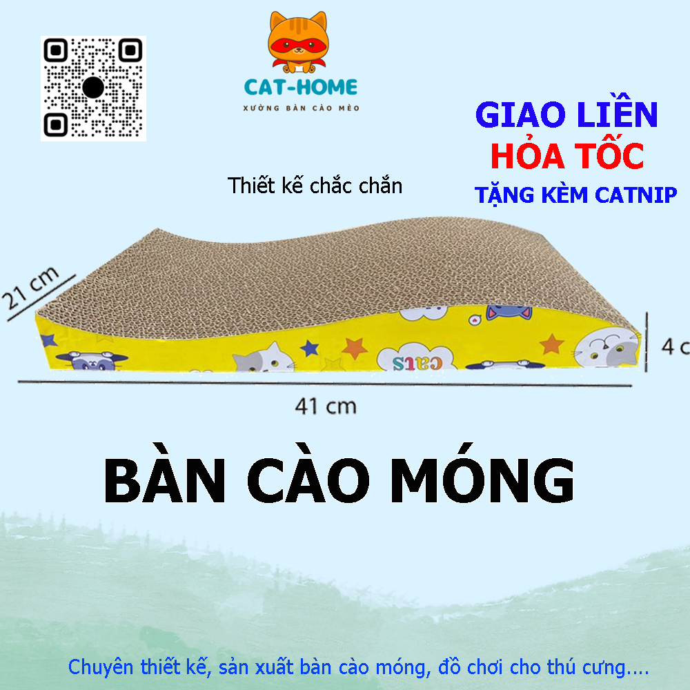 BÀN CÀO MÓNG MÈO, BÀN CÀO MÓNG CHO MÈO, GIÚP MÈO CÀO SẠCH VÀ MÒN BỚT MÓNG TẶNG CỎ BẠC HÀ CATNIP