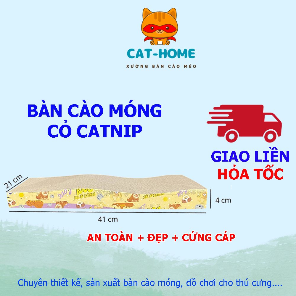 BÀN CÀO MÓNG MÈO, BÀN CÀO MÓNG CHO MÈO, GIÚP MÈO CÀO SẠCH VÀ MÒN BỚT MÓNG TẶNG CỎ BẠC HÀ CATNIP