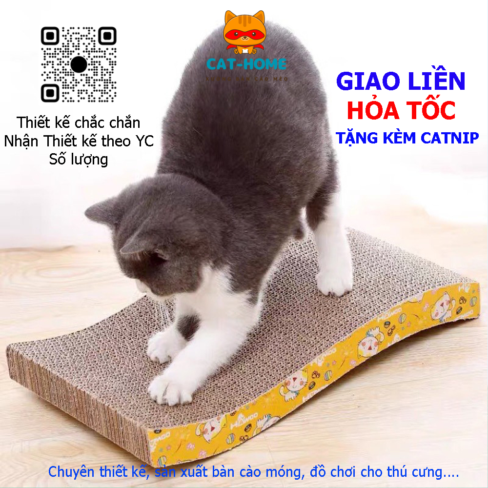 BÀN CÀO MÓNG MÈO, BÀN CÀO MÓNG CHO MÈO, GIÚP MÈO CÀO SẠCH VÀ MÒN BỚT MÓNG TẶNG CỎ BẠC HÀ CATNIP